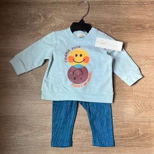 NWT Peek Blue Matching Outfit for Baby Size 3-6 Months